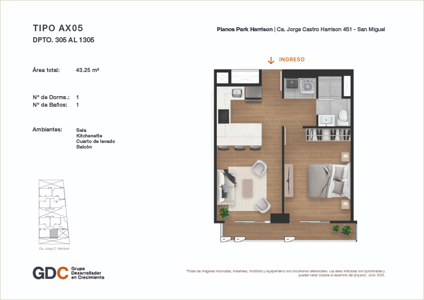 1 Dormitorio